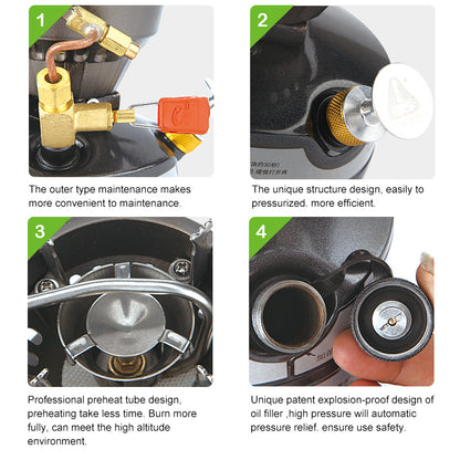 Flag Village Field Oil Stove Camping One Heavy Fire Gasoline Stove Mountaineering Team Outdoor Stove Cookware