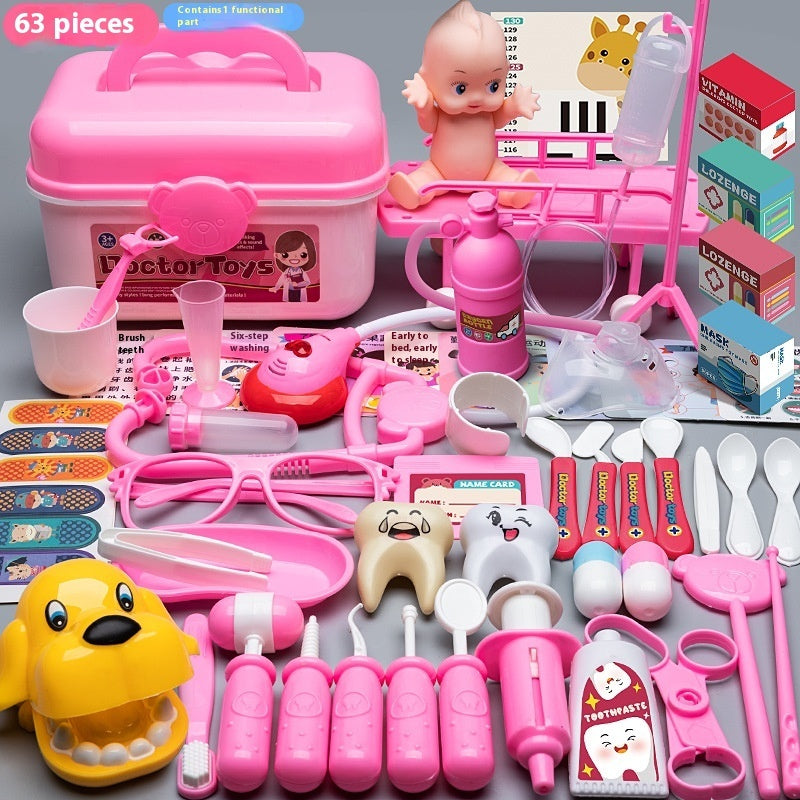 Flag Village Children's Doctor Toy Set Tool Medical Box