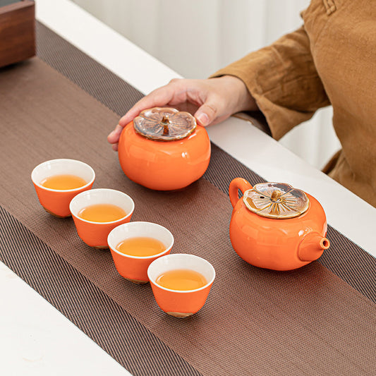 Flag Village Gift Box With Hand Gift Set Ceramic Tea Set Suit