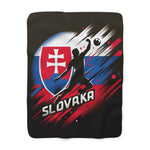 Flag Village Slovakia Sporting Flag Sherpa Fleece Blanket SVK0001