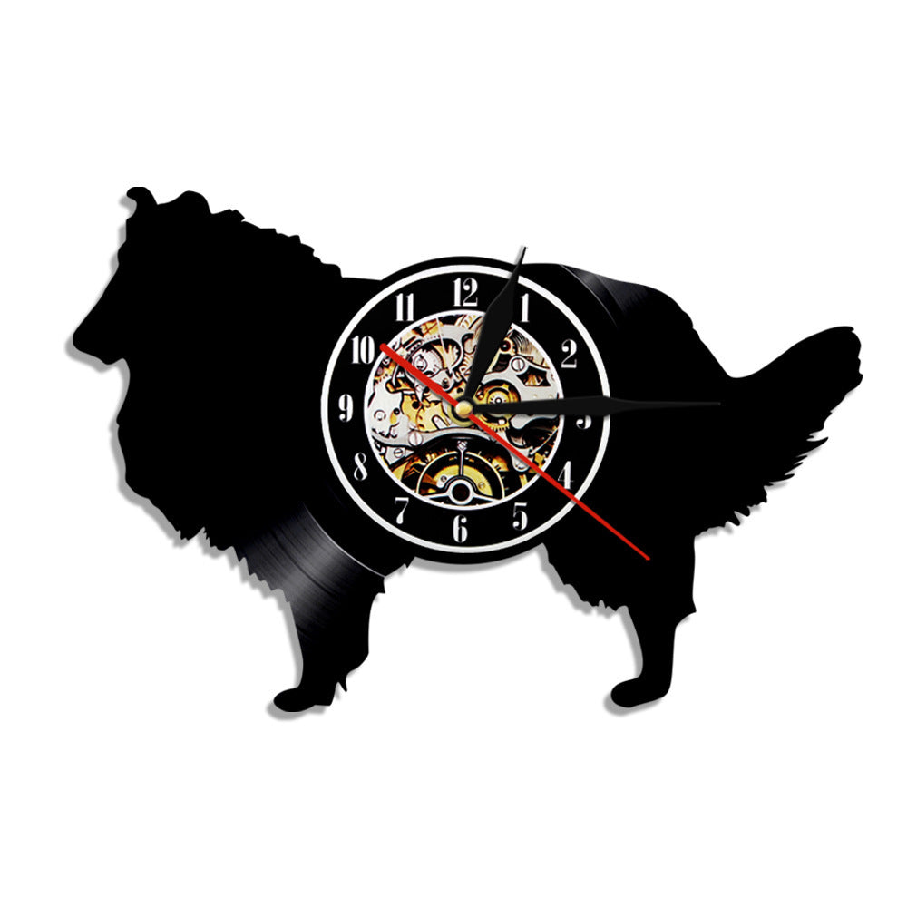 Flag Village Wall Clock Dog Breed Gifts