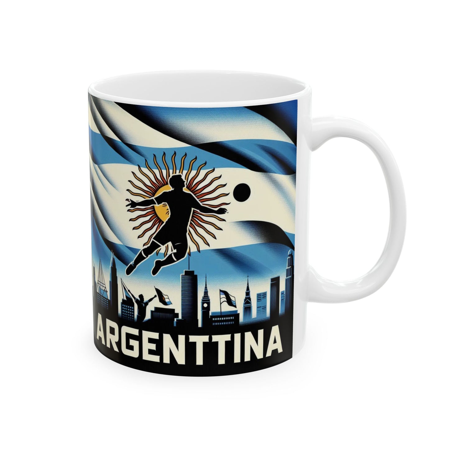 Flag Village ARGENTINA Sporting Flag Ceramic Coffee Mug 11oz ARG0001