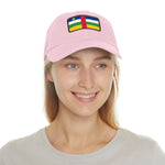 Flag Village Central African Republic Flag Hat Cap with Leather Patch