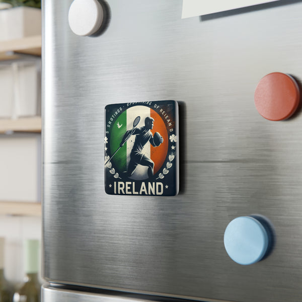 Flag Village IREAND Flag Sporting Porcelain Magnet, Square IRL0003