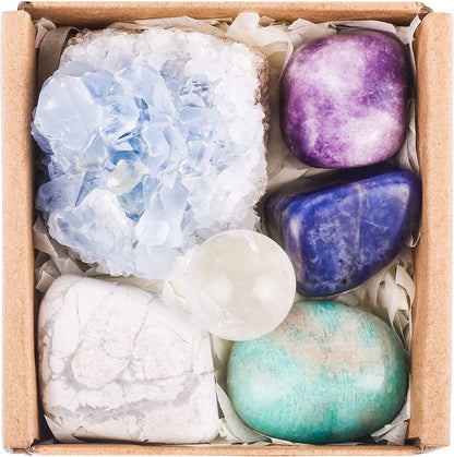 Flag Village 23 Piece Natural Crystal Stone Set Gift Box