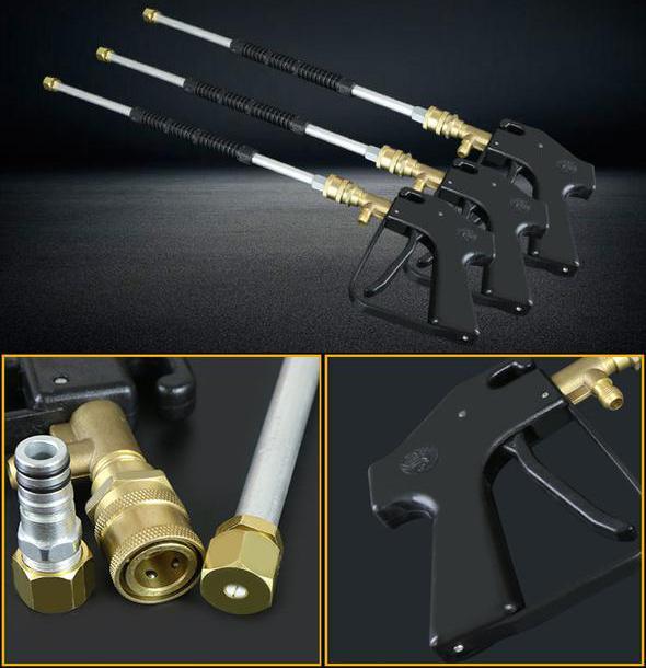 Flag Village Auto Tools High pressure water gun copper long water gun copper head car wash water gun copper pagoda garden home water gun