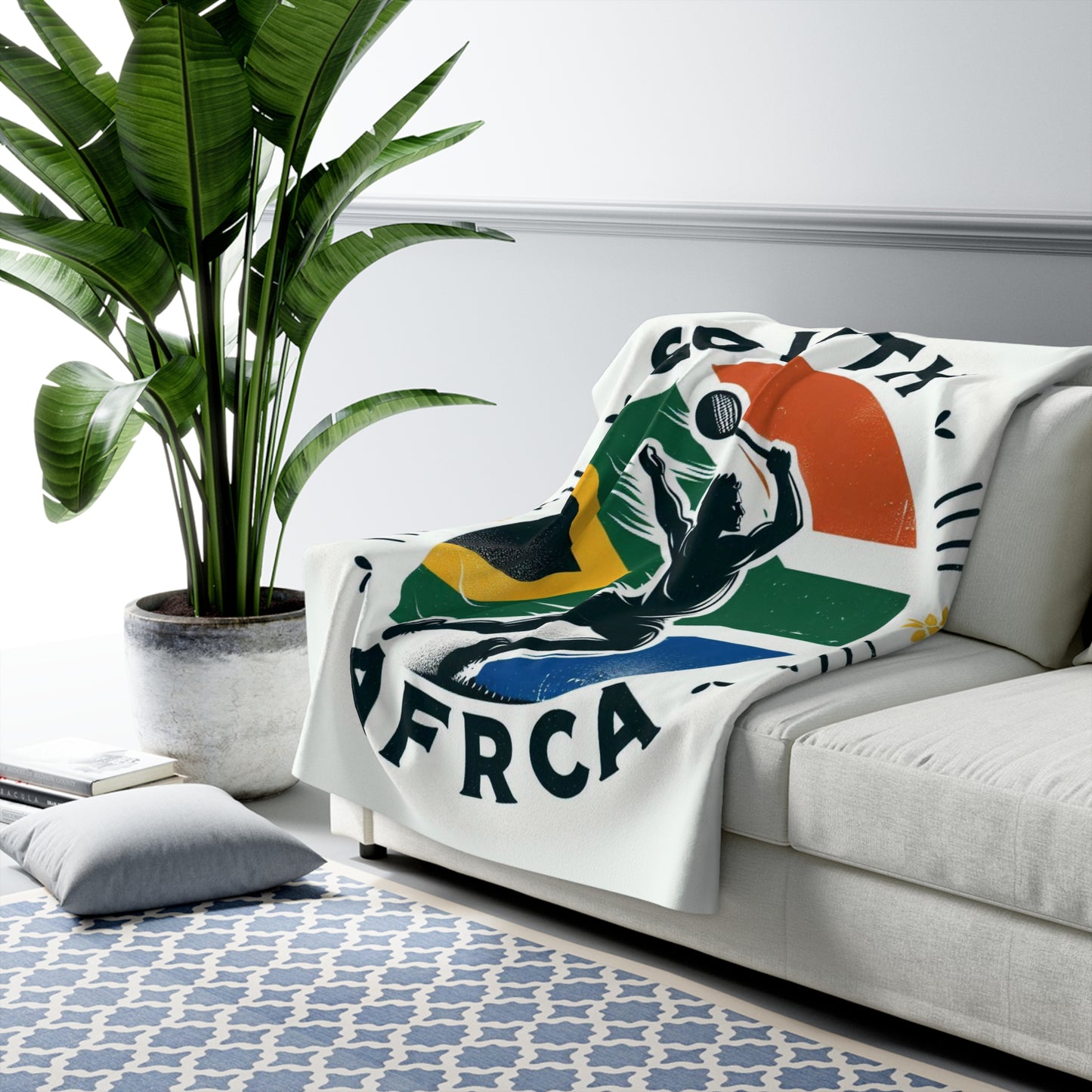 Flag Village South Africa Sporting Flag Sherpa Fleece Blanket ZAF0006
