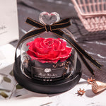 Flag Village Valentine's Day Christmas Dried Flowers For Home Decor Wedding Gifts Dried Flowers Eternal Real Rose Home Decor With LED In Glass