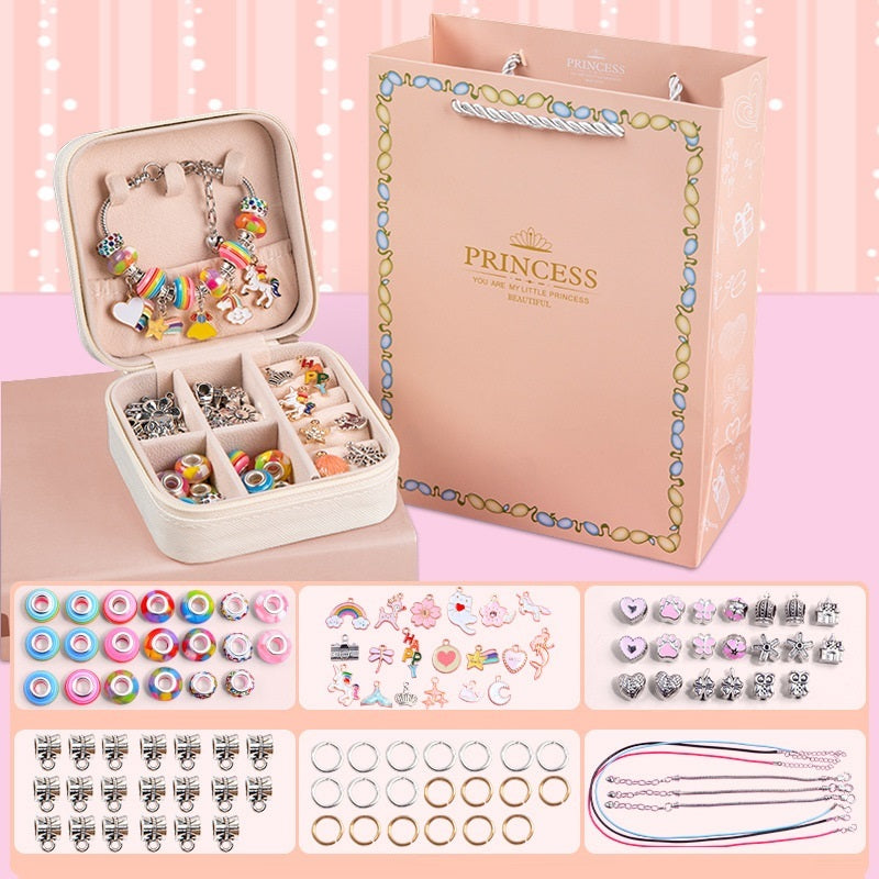 Flag Village Children's Diy Handmade Beaded Bracelet Creative Jewelry Set Gift Box