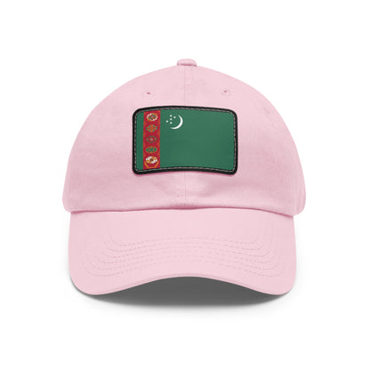 Flag Village Turkmenistan Flag Hat Cap with Leather Patch