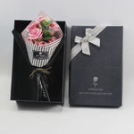 Flag Village Soap Flower Bear Gift Box Birthday Gift Mother's Day 7 Carnation Valentine's Day Gift Box