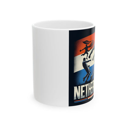Flag Village Netherlands Sporting Flag Ceramic Coffee Mug 11oz NLD0006