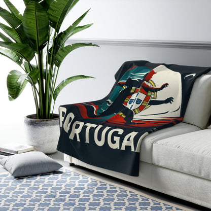 Flag Village Portugal Sporting Flag Sherpa Fleece Blanket PRT0010