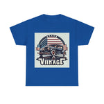 Flag Village USA Vintage Car Flag T-SHIRT Heavy Cotton Tee USA0009