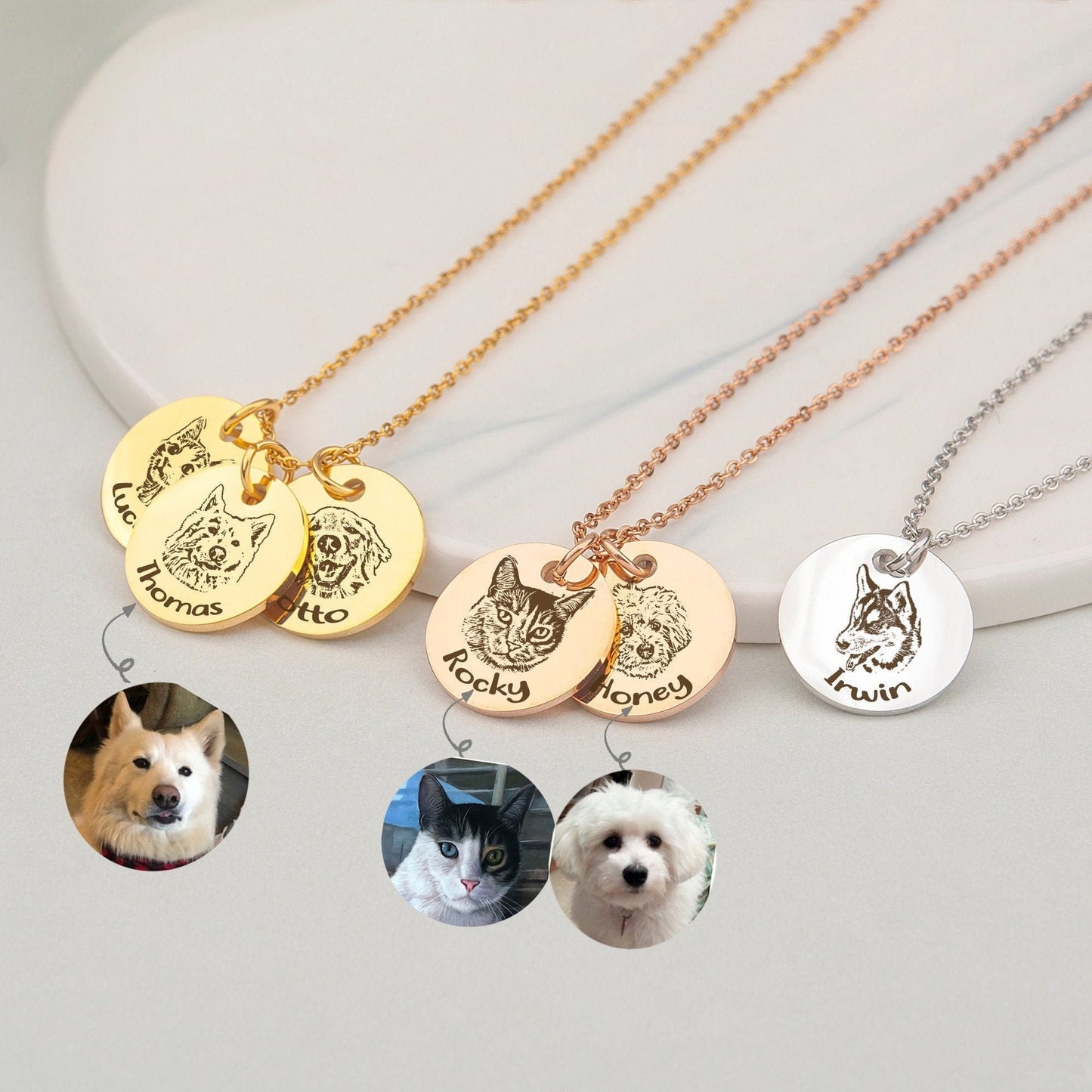 Flag Village Personalized Gifts For Mom Unique Jewelry Pet Photo Cust Om