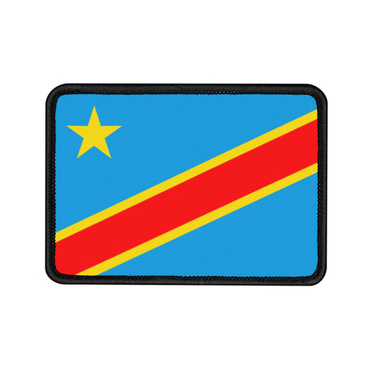 Flag Village Democratic Republic Of The Congo Flag Embroidery Iron-On Patches