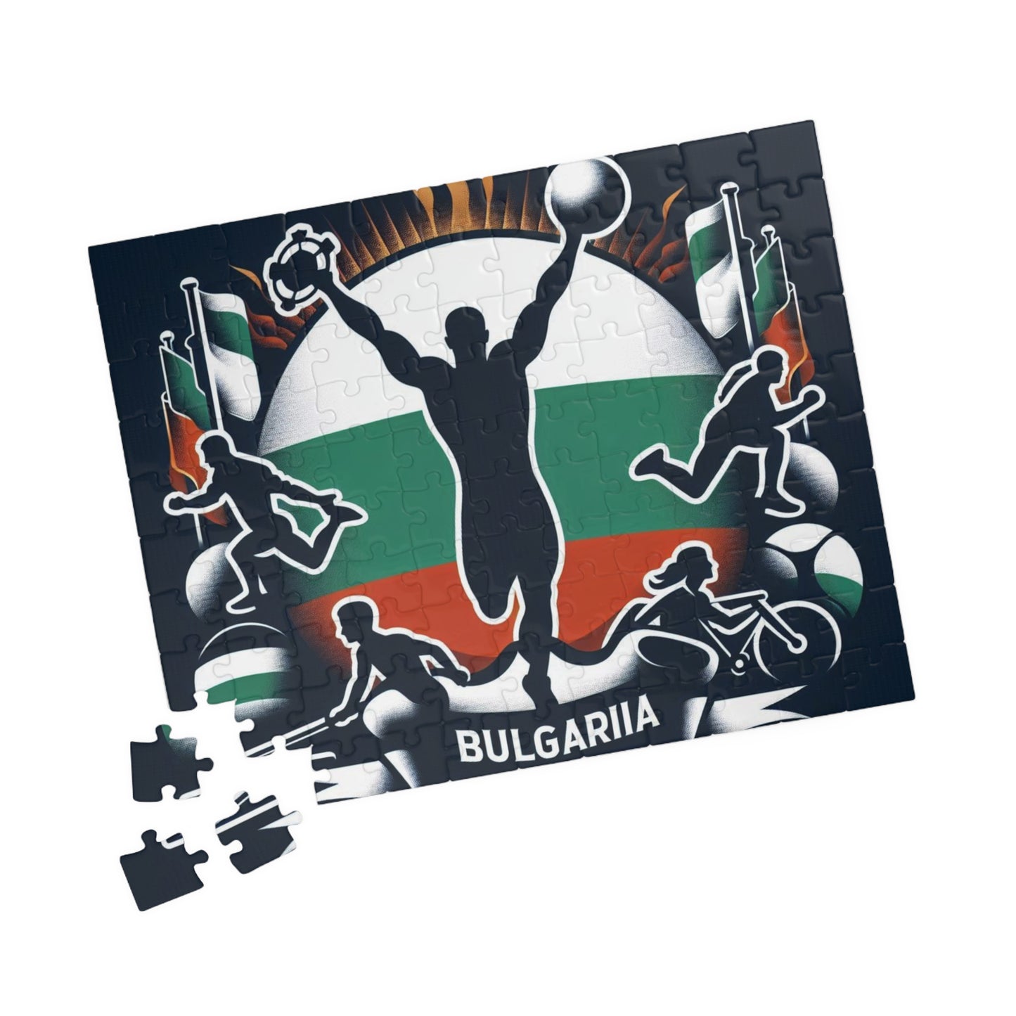 Flag Village Bulgaria Sporting Flag Puzzle (110, 252, 520, 1014-piece) BGR0002