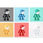 Flag Village Cute LED Hero Table Lamp Mini Portable Cool Mecha Cute Robot Night Light Bedroom Home Decoration Kids Boys Gifts