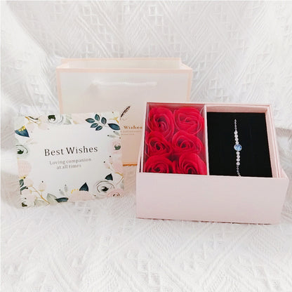 Flag Village Rose Gift Box Necklace Jewelry Box