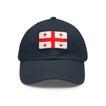 Flag Village Georgia Flag Hat Cap with Leather Patch