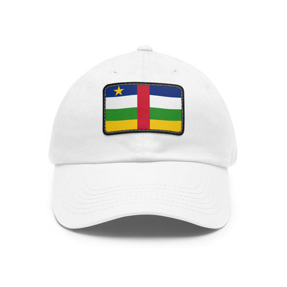 Flag Village Central African Republic Flag Hat Cap with Leather Patch