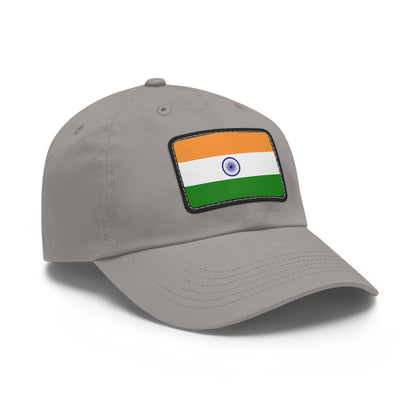 Flag Village India Flag Hat Cap with Leather Patch