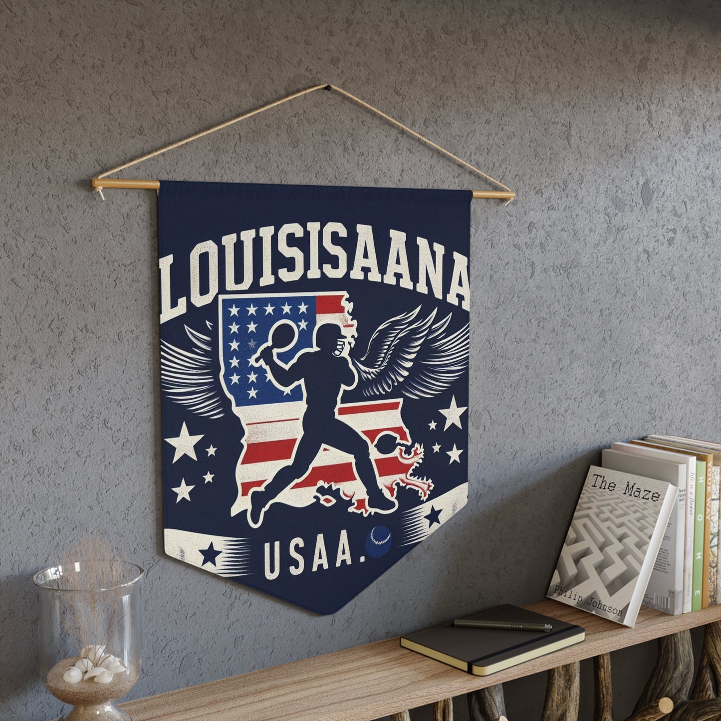Flag Village Louisiana State Flag Pennant Sporting Home Wall decoration LA0001