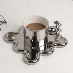 Flag Village Coffee Cup Couple Mug Frosted Ceramic Mug Gift Box Set