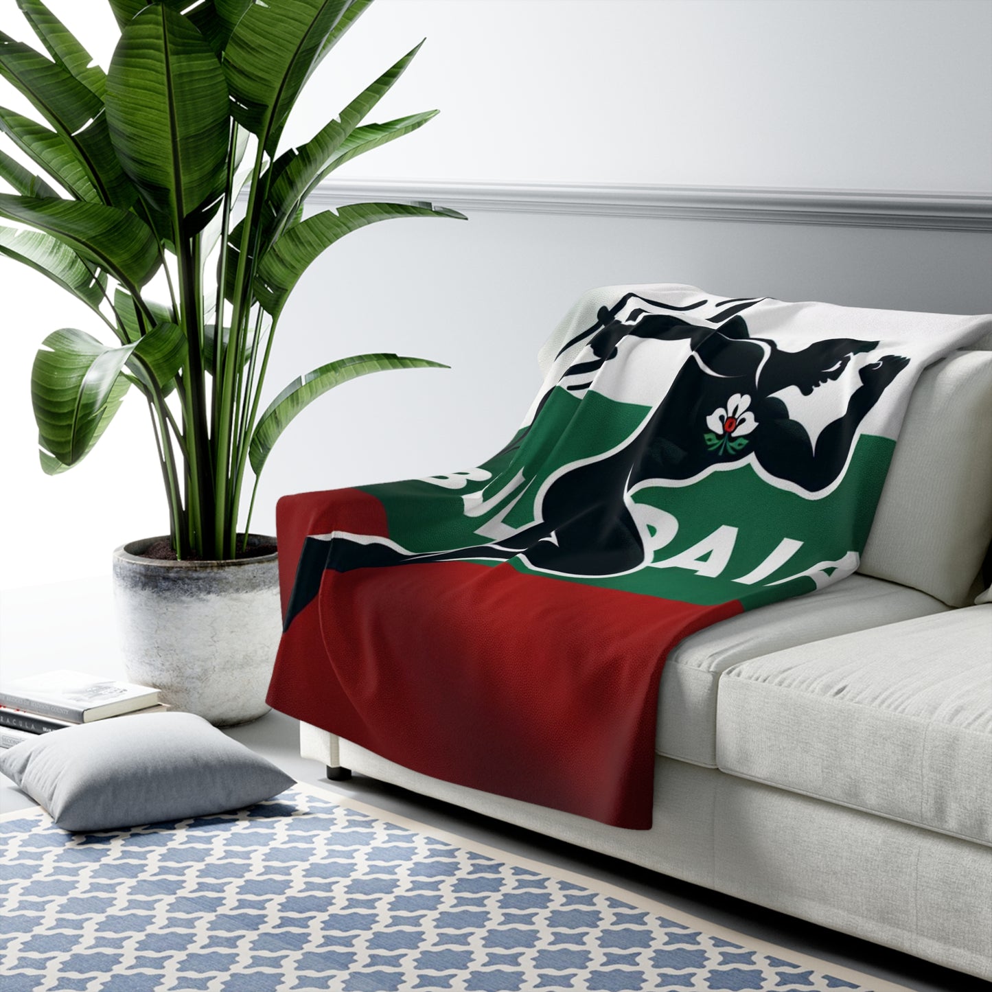 Flag Village Bulgaria Sporting Flag Sherpa Fleece Blanket BGR0001