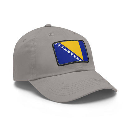 Flag Village Bosnia And Herzegovina Flag Hat Cap with Leather Patch