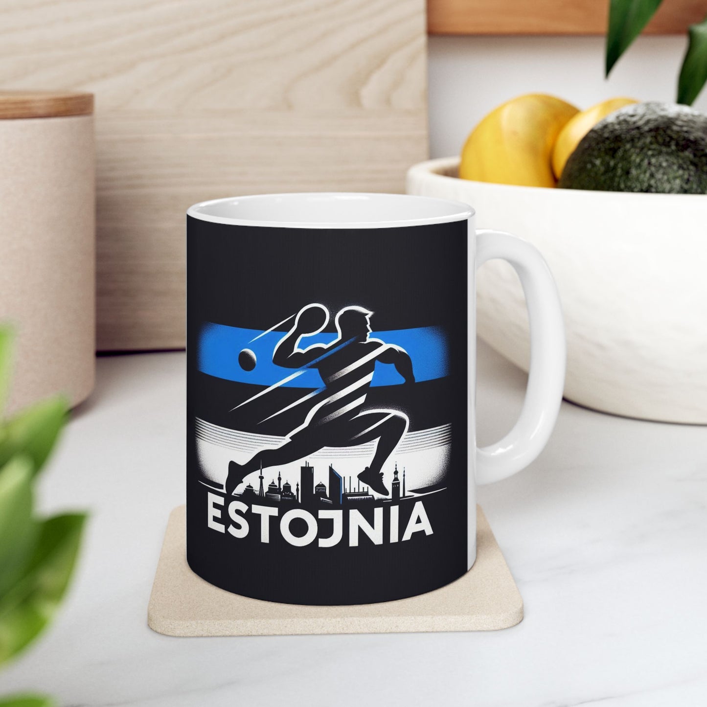Flag Village Estonia Sporting Flag Ceramic Coffee Mug 11oz FV-MG0013