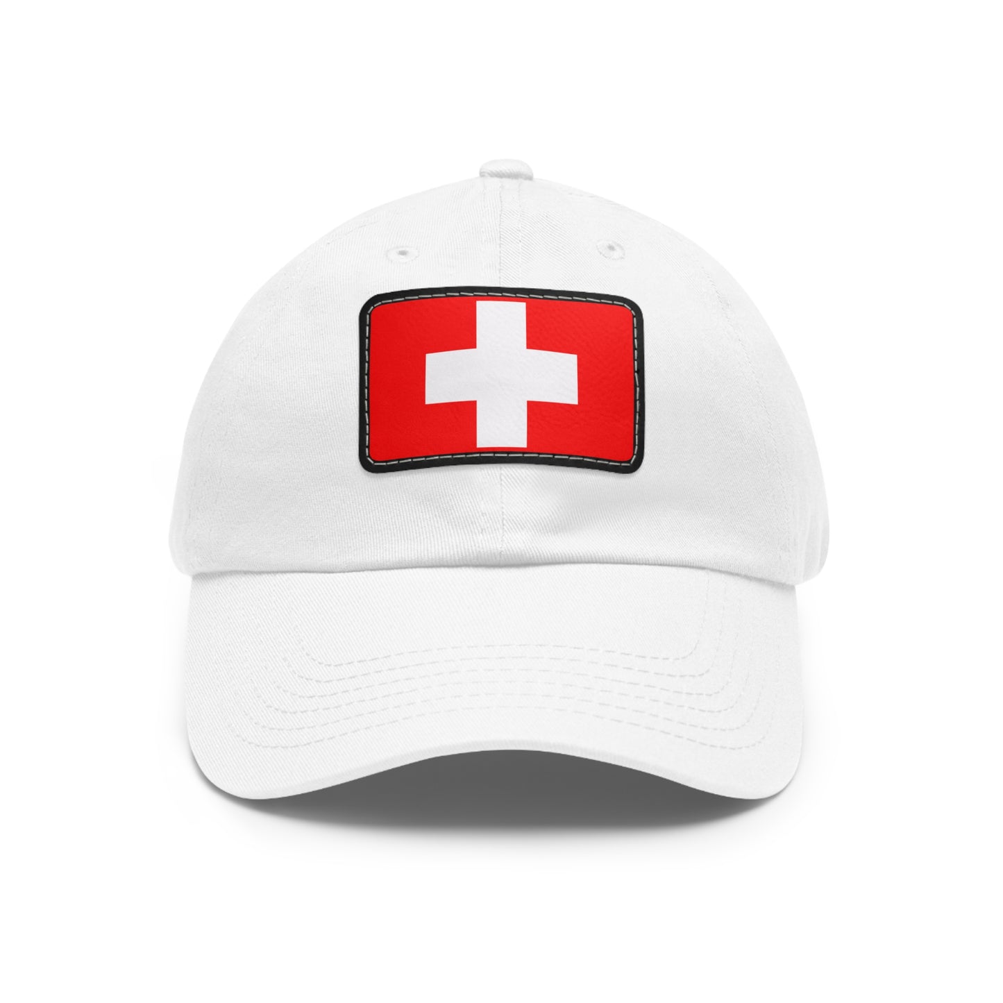 Flag Village Switzerland Flag Hat Cap with Leather Patch