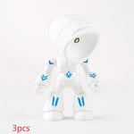 Flag Village Cute LED Hero Table Lamp Mini Portable Cool Mecha Cute Robot Night Light Bedroom Home Decoration Kids Boys Gifts