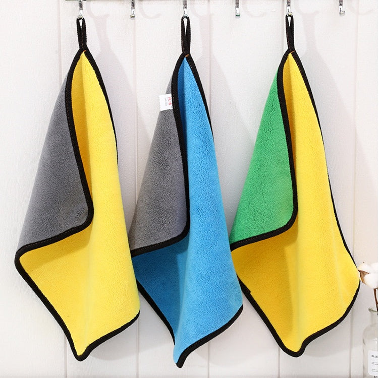 Flag Village Auto Tools Two-color Couble-sided Car Dual-use Cleaning Car Wash Towel