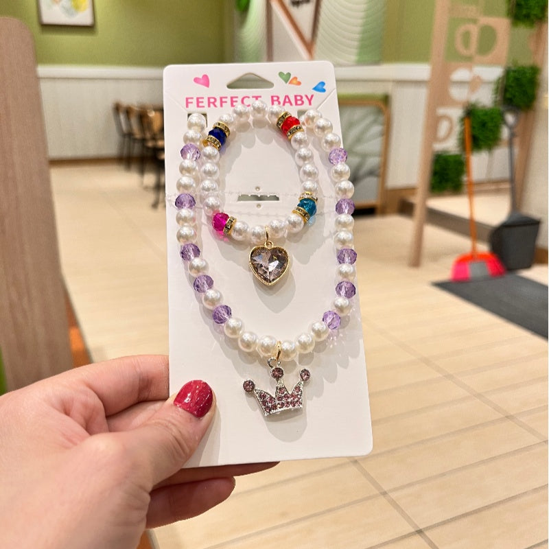Flag Village Girls' Jewelry Gift Box Necklace Set