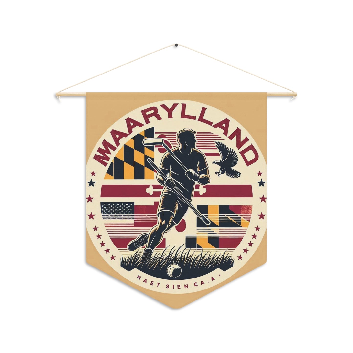Flag Village Maryland State Flag Pennant Sporting Home Wall decoration MD0002