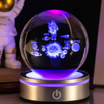 Flag Village Creative 3D Inner Carving Luminous Crystal Ball Colorful Gradient Small Night Lamp Home Decorations Gifts Selection