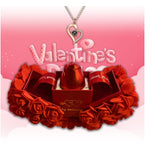 Flag Village Valentines Day Gift Soap Rose Gift Box Crystal Pendant Necklace Eternal Flower Jewelry Box Set Wedding Birthday Gift For Girlfriend