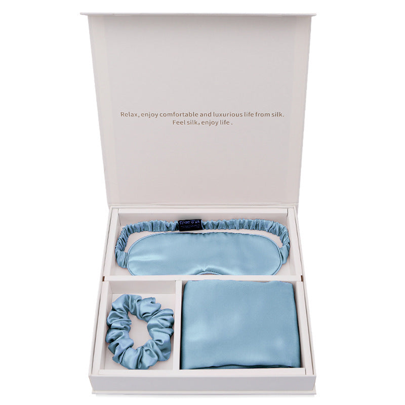 Flag Village Silk Eye Mask Pillowcase Head Flower Gift Box