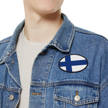 Flag Village Finland Flag Embroidery Iron-On Patches