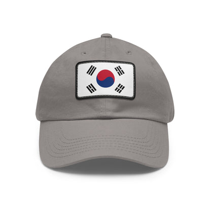 Flag Village South Korea Flag Hat Cap with Leather Patch