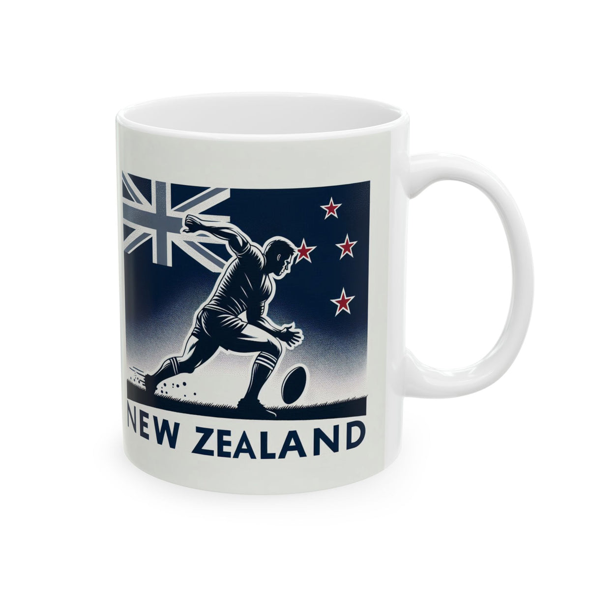 Flag Village New Zealand Sporting Flag Ceramic Coffee Mug