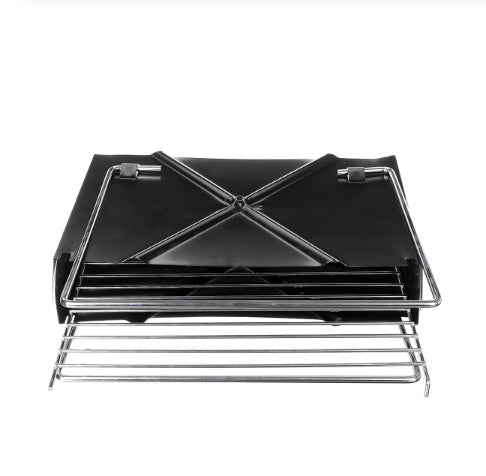 Flag Village BBQ Grill Folding Stainless Steel Portable Small Barbecue Grill Tool BBQ Outdoor Camping Charcoal Furnace BBQ Grills Accessories