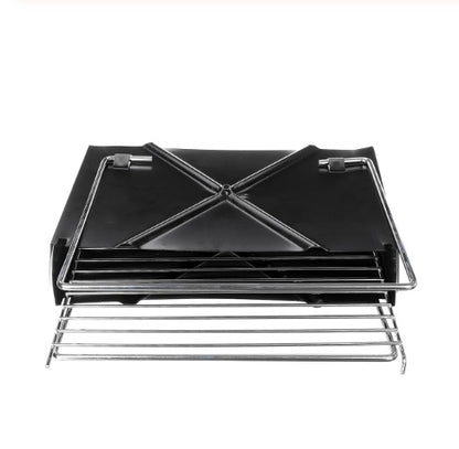 Flag Village BBQ Grill Folding Stainless Steel Portable Small Barbecue Grill Tool BBQ Outdoor Camping Charcoal Furnace BBQ Grills Accessories