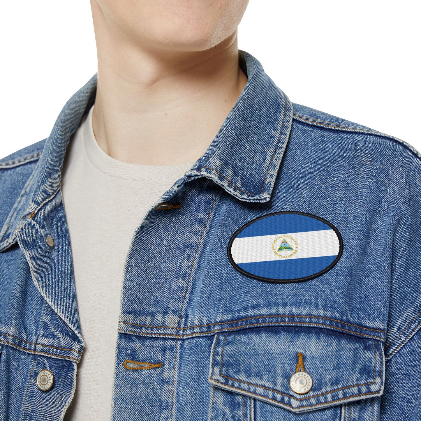 Flag Village Nicaragua Flag Embroidery Iron-On Patches