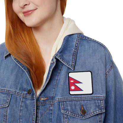 Flag Village Nepal Flag Embroidery Iron-On Patches