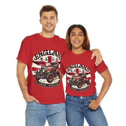 Flag Village UK Vintage Car Flag T-SHIRT Heavy Cotton Tee UK0023