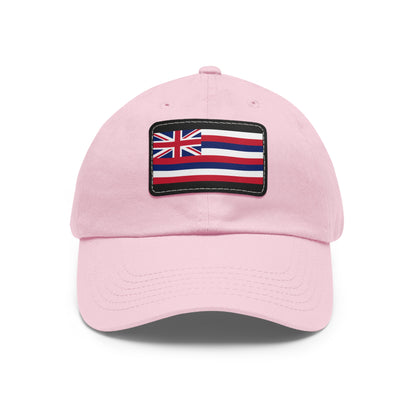Flag Village USA Hawaii State Flag Hat Cap with Leather Patch