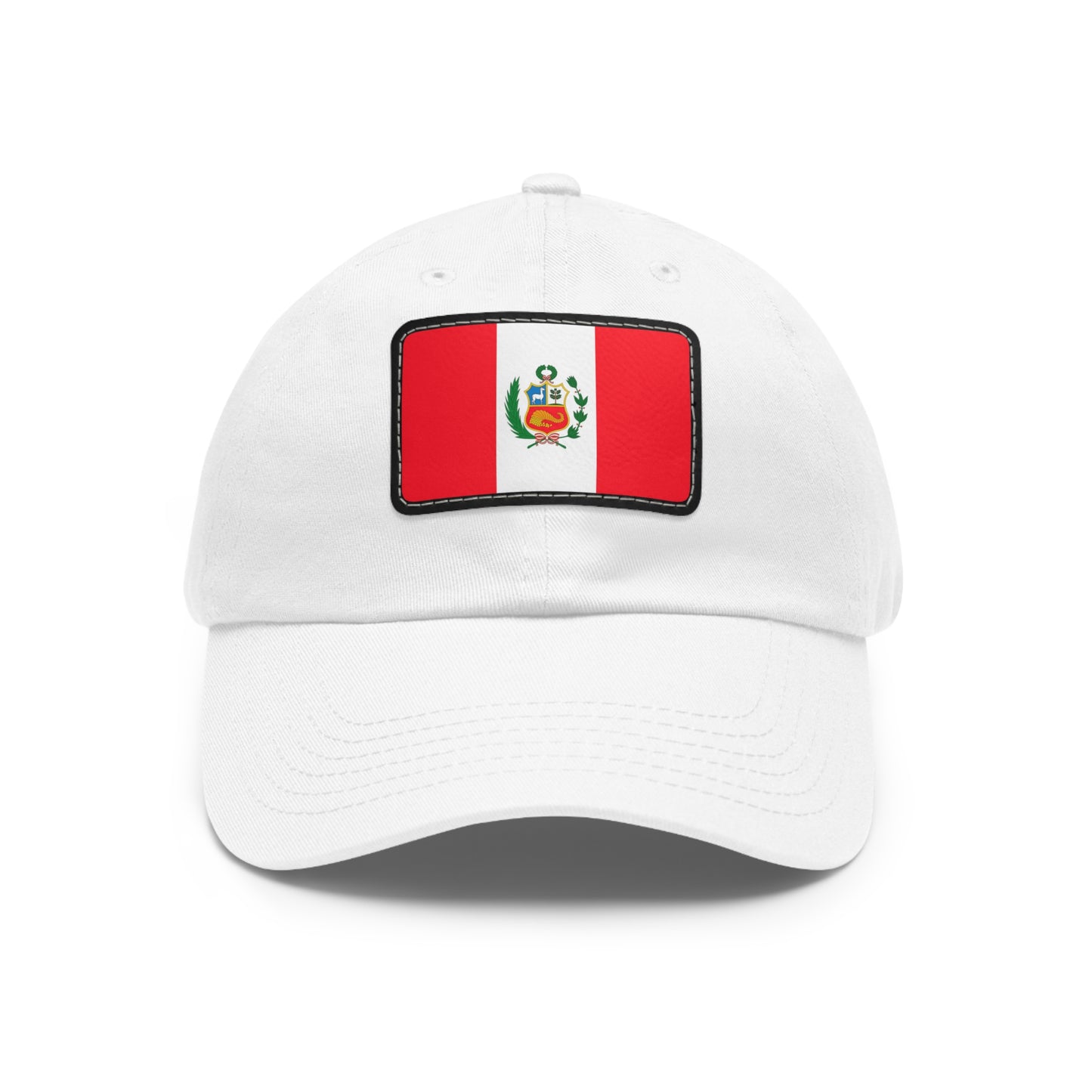 Flag Village Peru Flag Hat Cap with Leather Patch