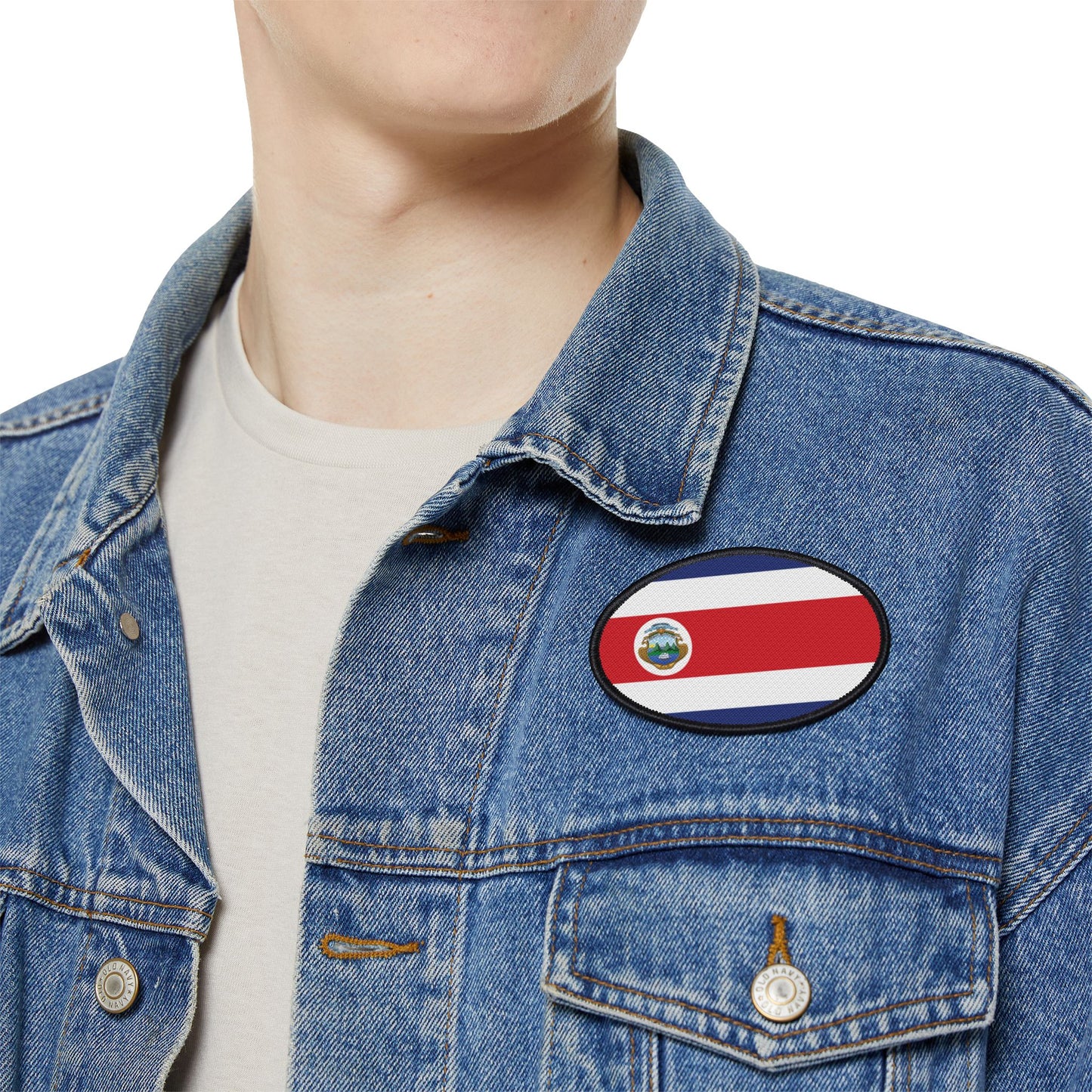 Flag Village Costa Rica Flag Embroidery Iron-On Patches